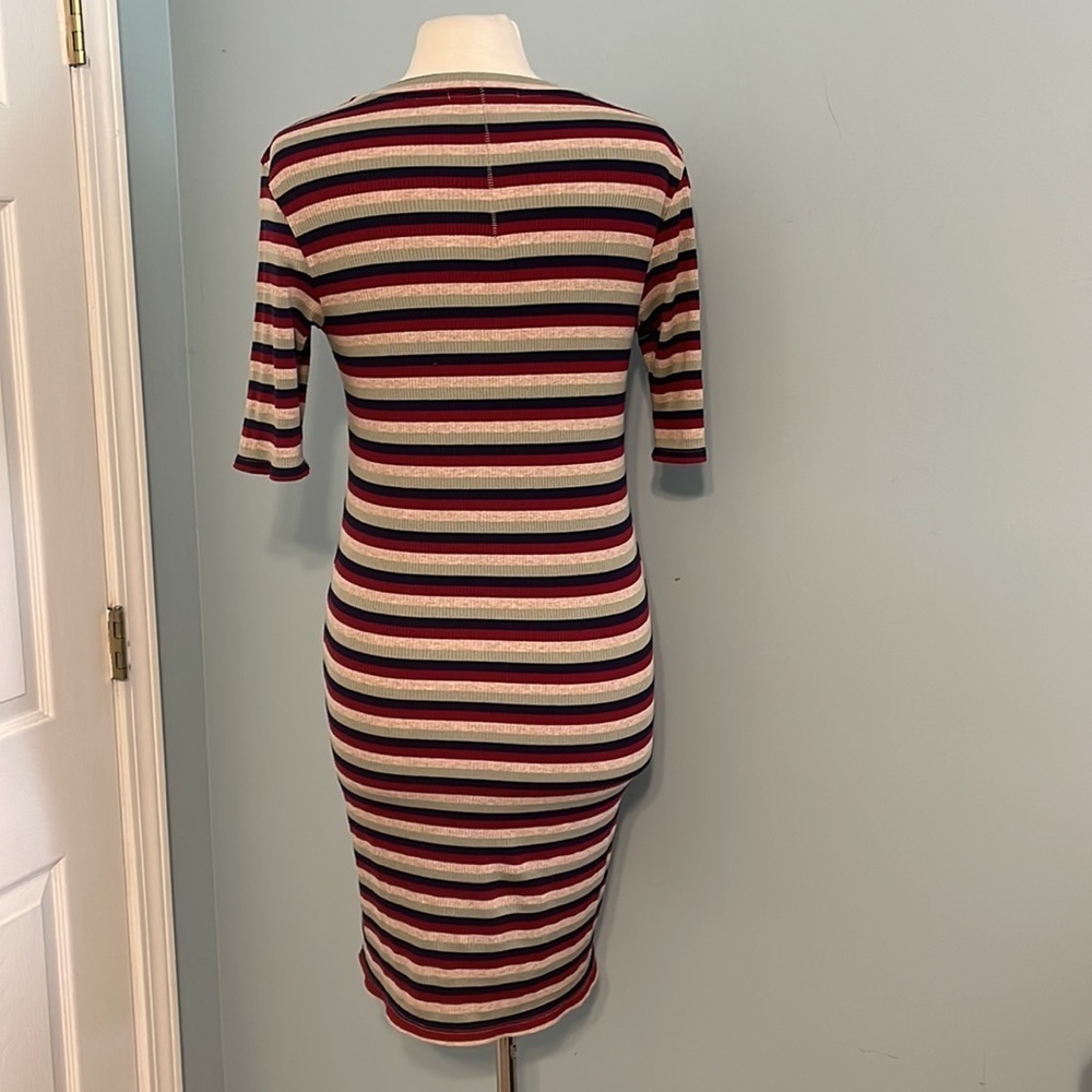 SOLD Anthropologie Stateside Striped Ribbed Knit Dress size M - Picture 3 of 7